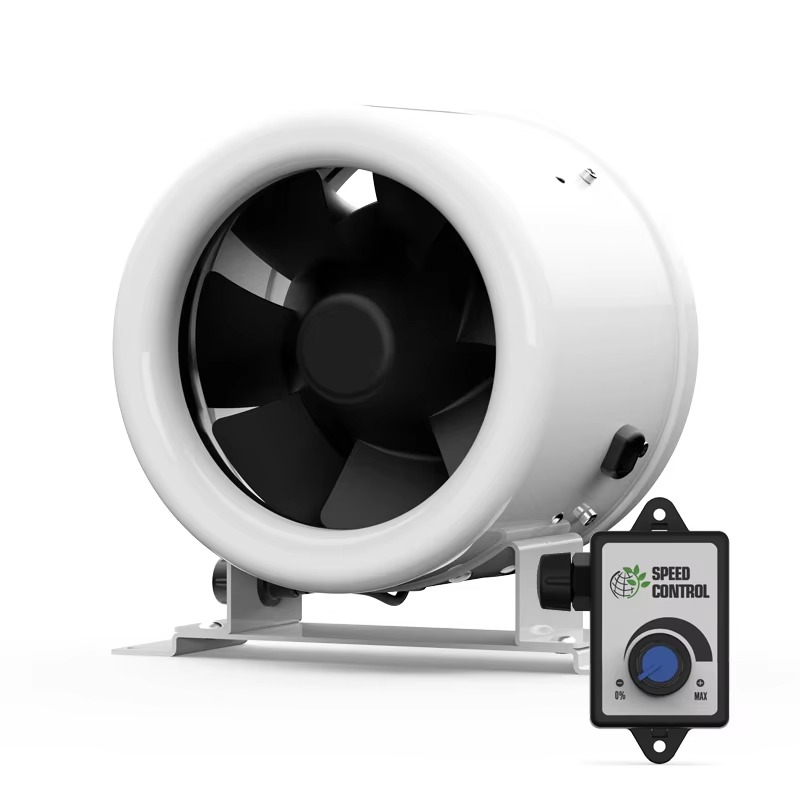 Inline Duct Fan 8 Inch - مروحة أنبوبية صناعية مخفية بتدفق مختلط