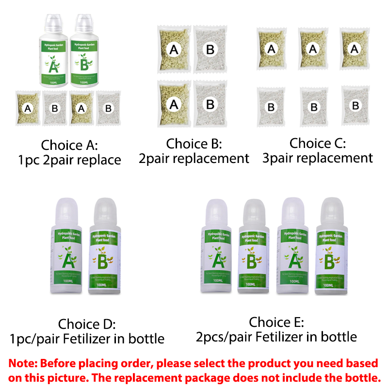 Hydroponic Nutrient A B Set - الأسمدة AB مجموعة جزأين المائية حديقة