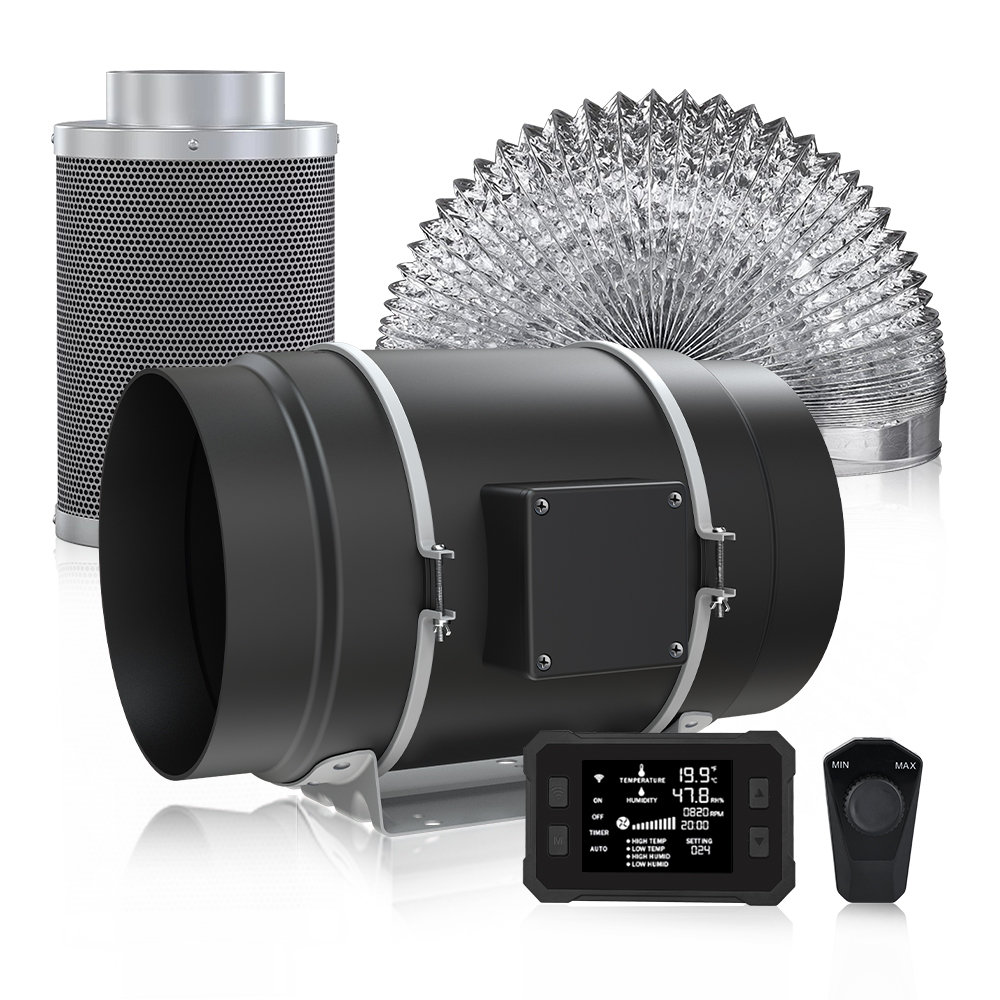 Inline Duct Fan 8 Inch - مروحة مجاري هواء هيدروبونيكية قوية وصامتة