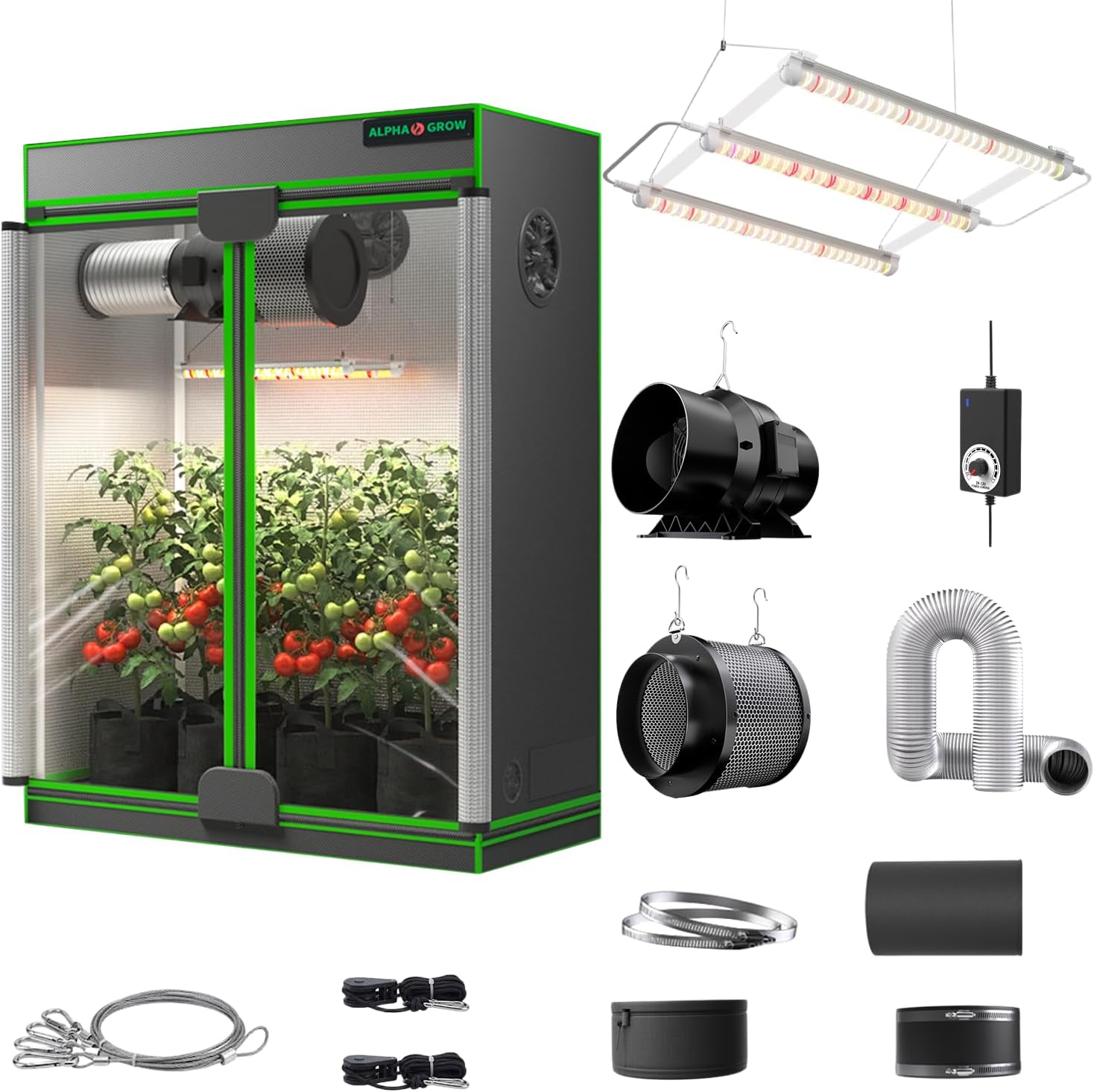 Carbon Filter Grow 6 Inch - مجموعة كاملة لخيمة الزراعة الداخلية، مقاس