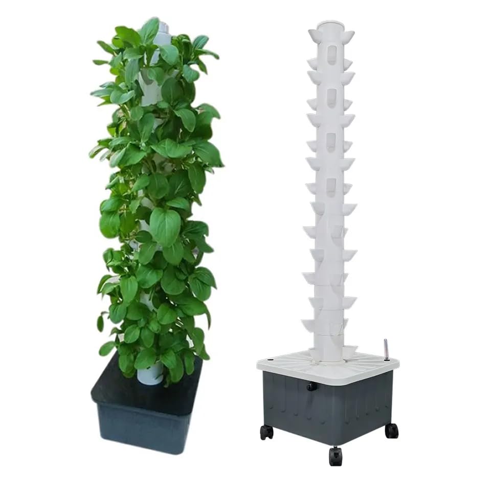 Hydroponic Tower Garden - برج زراعة عمودي هيدروبوني للنباتات العشبية