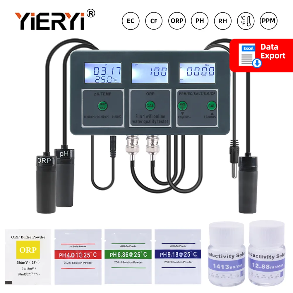Ph Ec Meter Hydroponic - جهاز تسجيل بيانات جودة المياه من