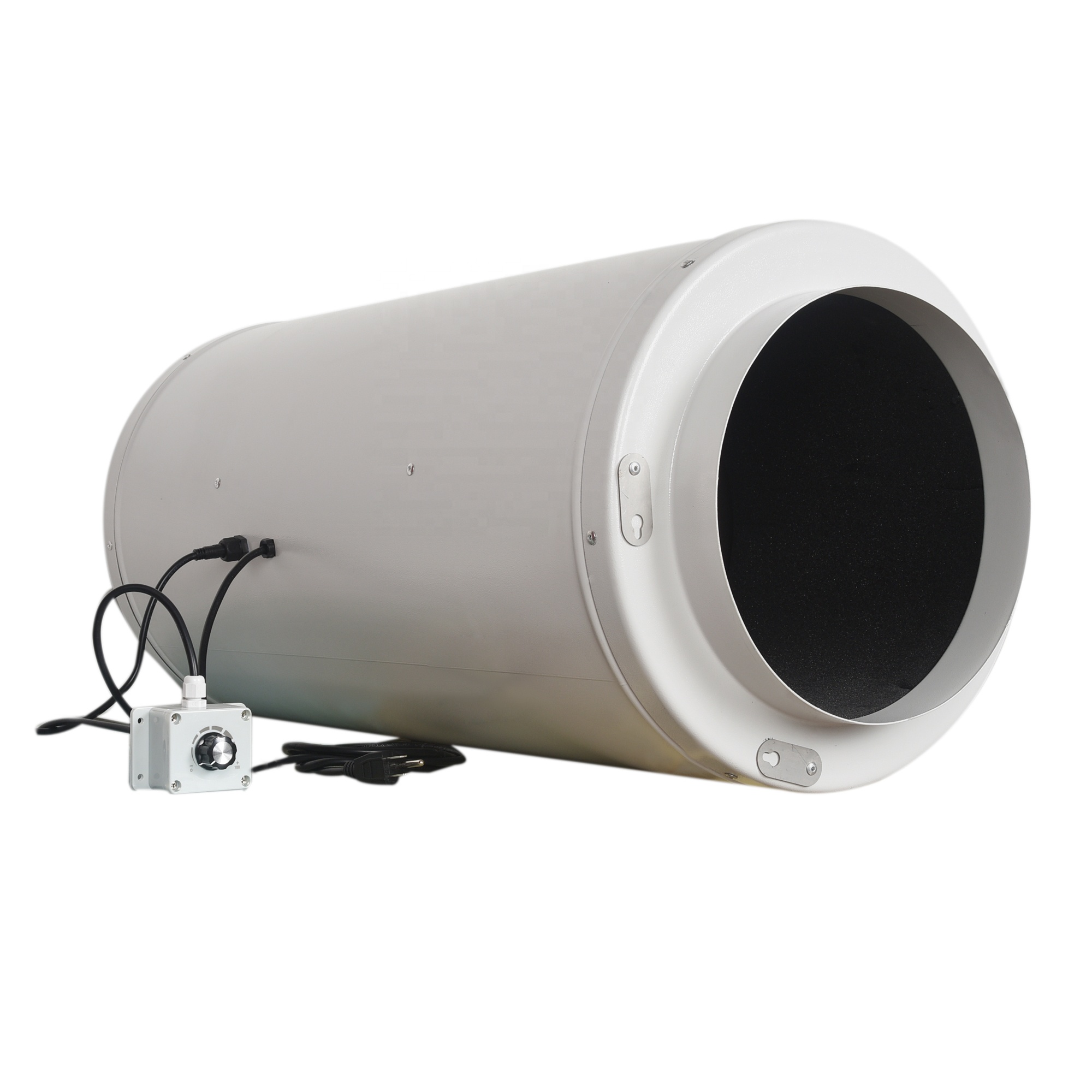 مروحة أنبوبية صامتة ثنائية الس - مراجعة Inline Duct Fan 8 Inch وسعره