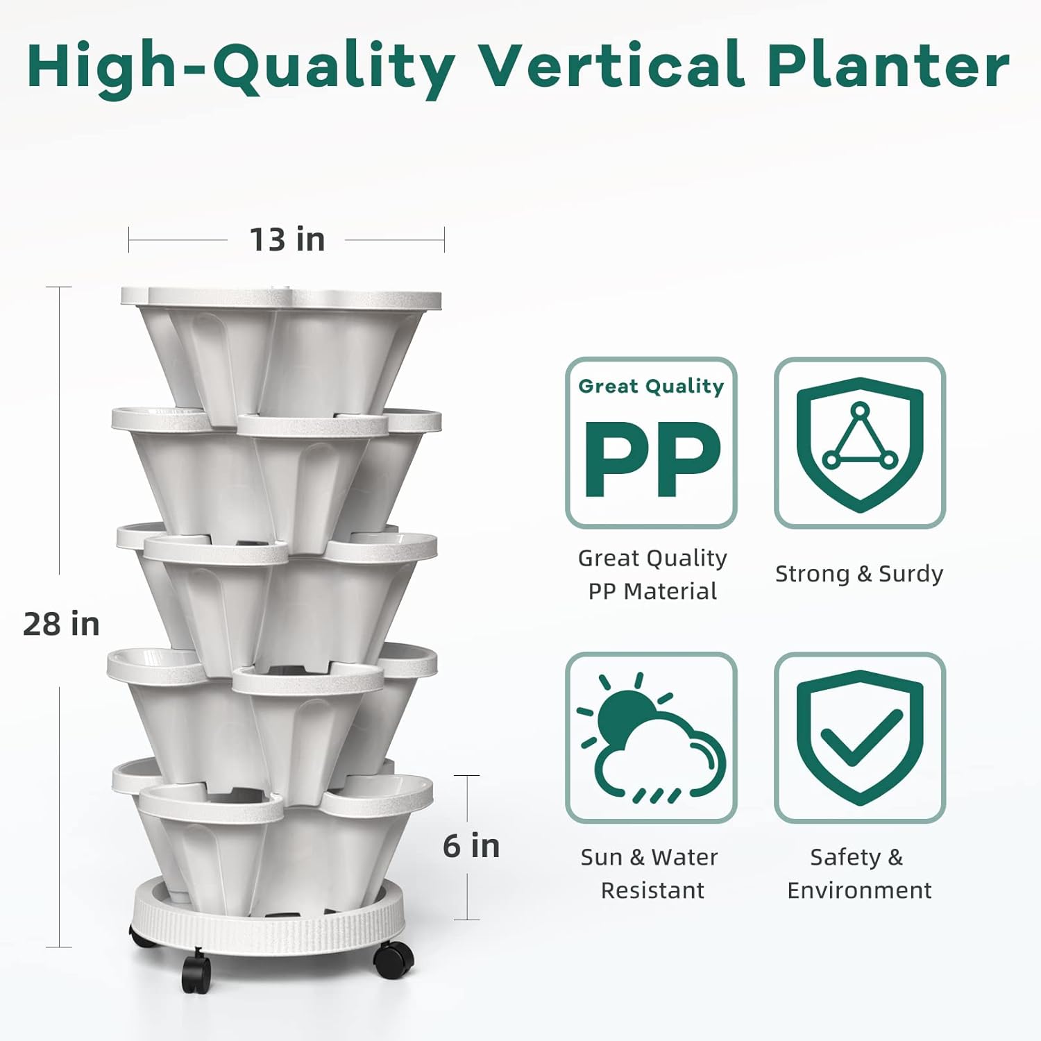 وعاء زهور قابل للتكديس مكون من - مراجعة Hydroponic Tower Garden وسعره