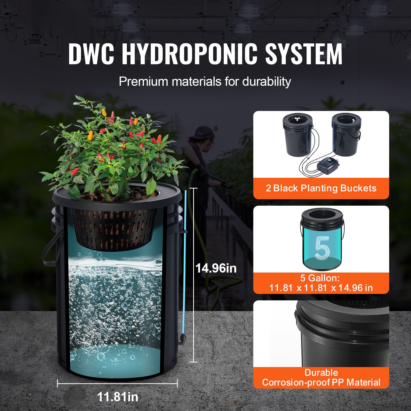 نظام زراعة مائية من نوع DWC، ن - مراجعة Dwc Bucket System 5 Gallon وسعره