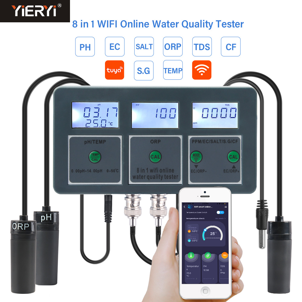 واي فاي تويا الذكية مقياس درجة - مراجعة Ph Ec Meter Hydroponic وسعره