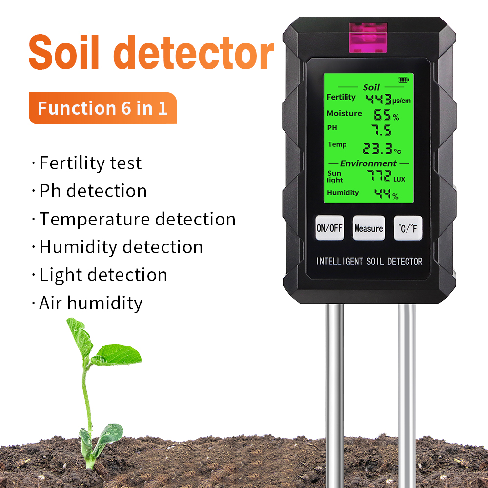 6 في 1 جهاز اختبار التربة الرق - مراجعة Ph Ec Meter Hydroponic وسعره
