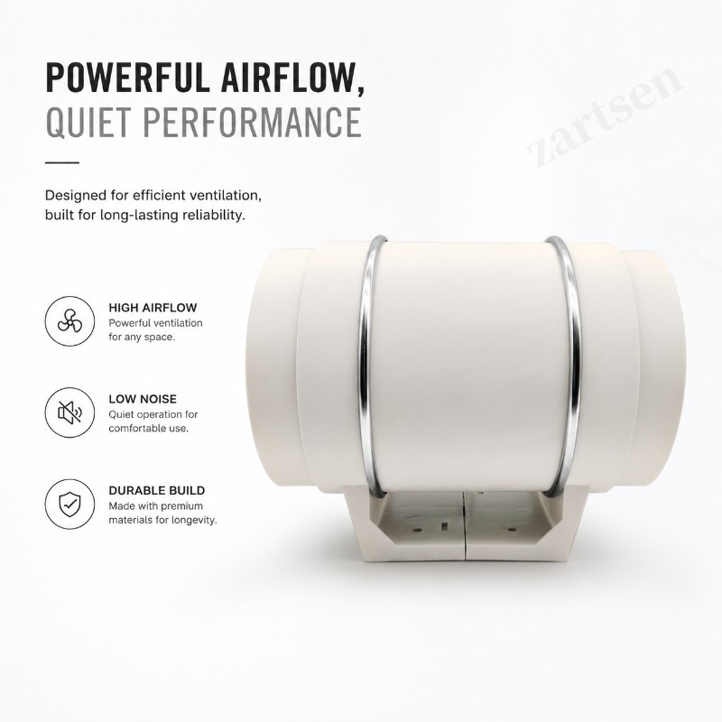 مروحة عادم قوية صامتة مقاس 8 ب - مراجعة Inline Duct Fan 8 Inch وسعره