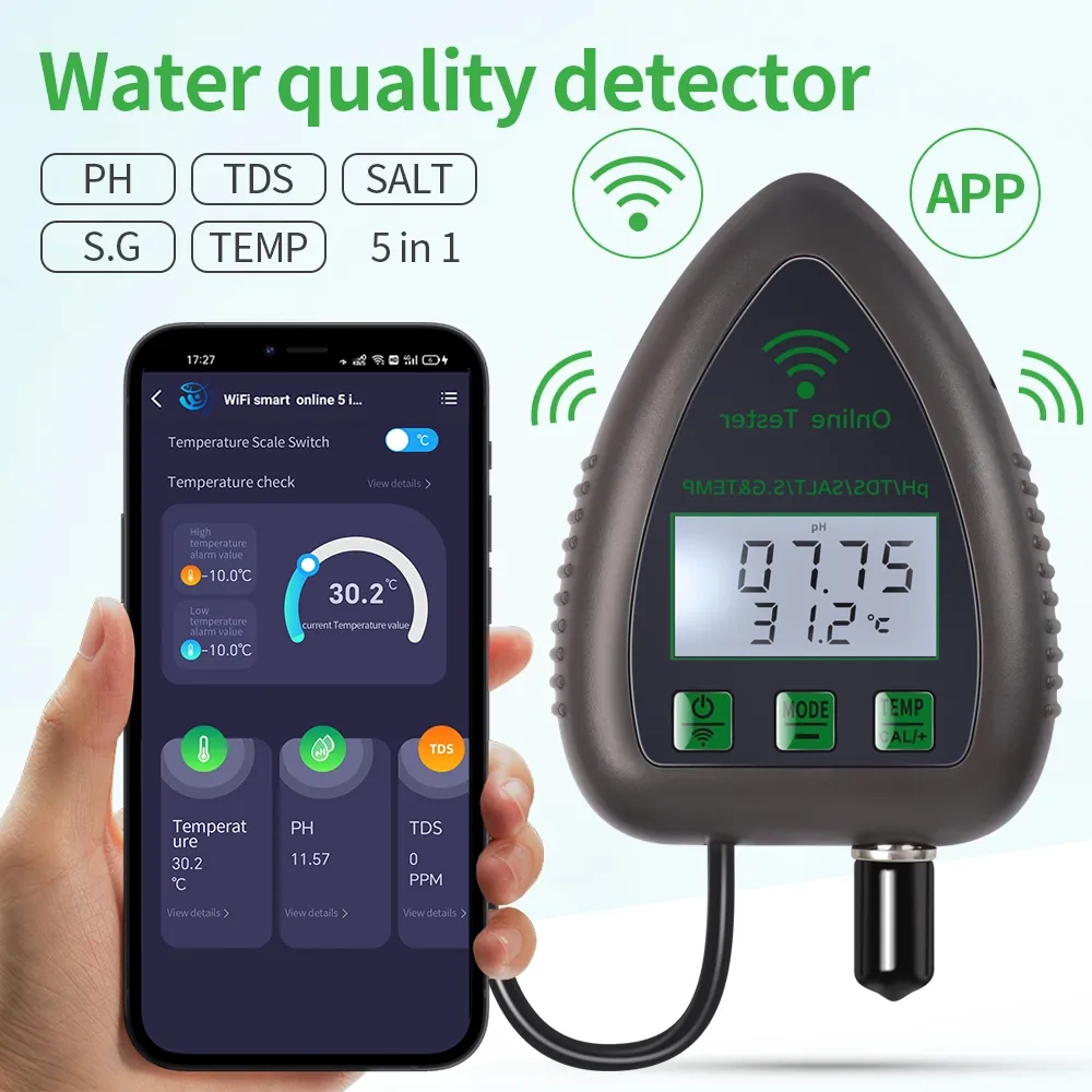 جهاز فحص جودة المياه 5 في 1 من - مراجعة Ph Ec Meter Hydroponic وسعره