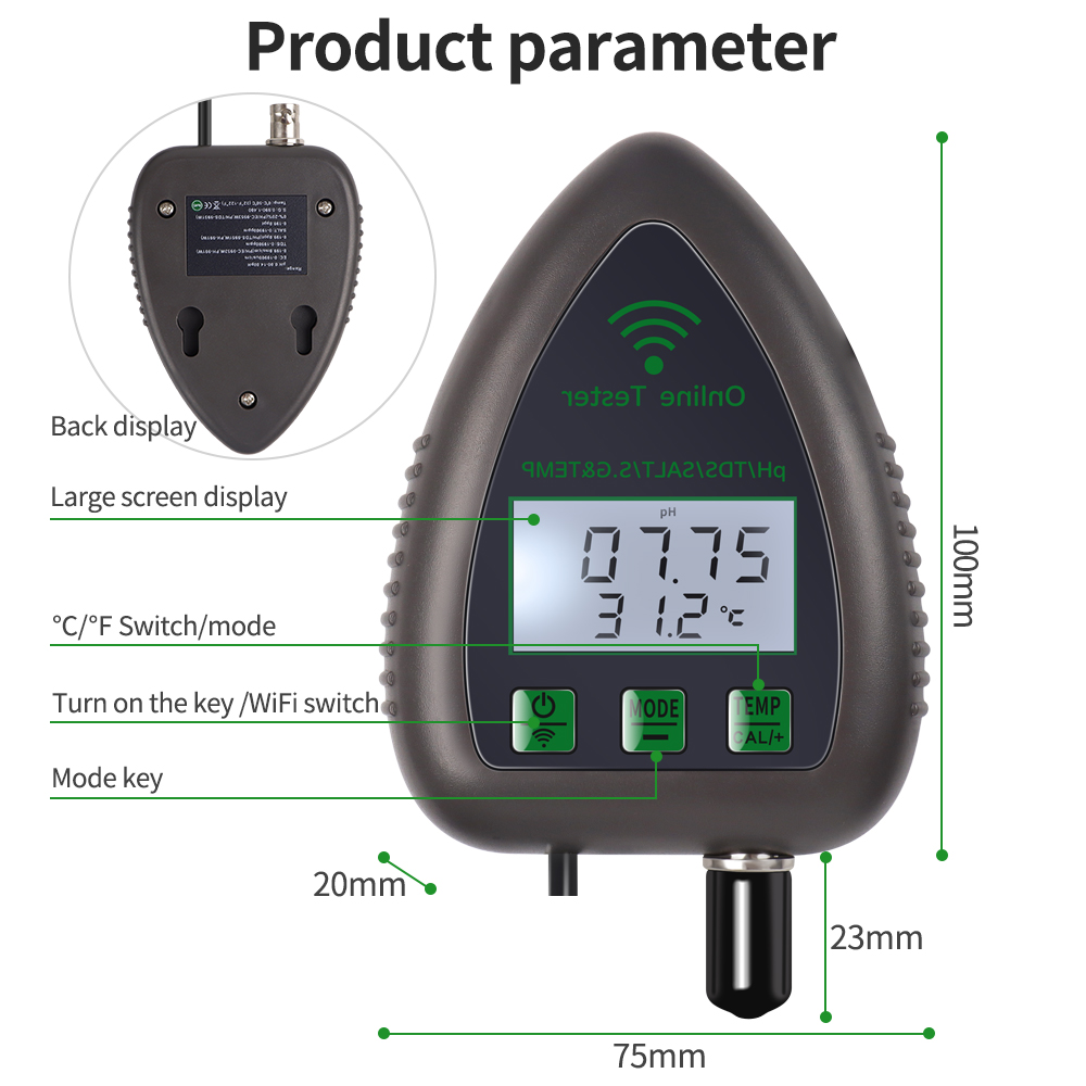 جهاز فحص جودة المياه 5 في 1 من - مراجعة Ph Ec Meter Hydroponic وسعره
