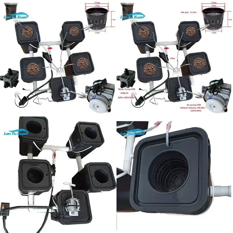 طقم نظام الزراعة المائية RDWC  - مراجعة Deep Water Culture Kit وسعره