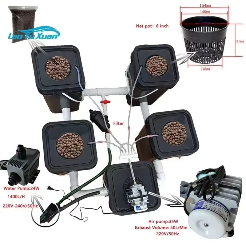 طقم نظام الزراعة المائية RDWC  - مراجعة Deep Water Culture Kit وسعره