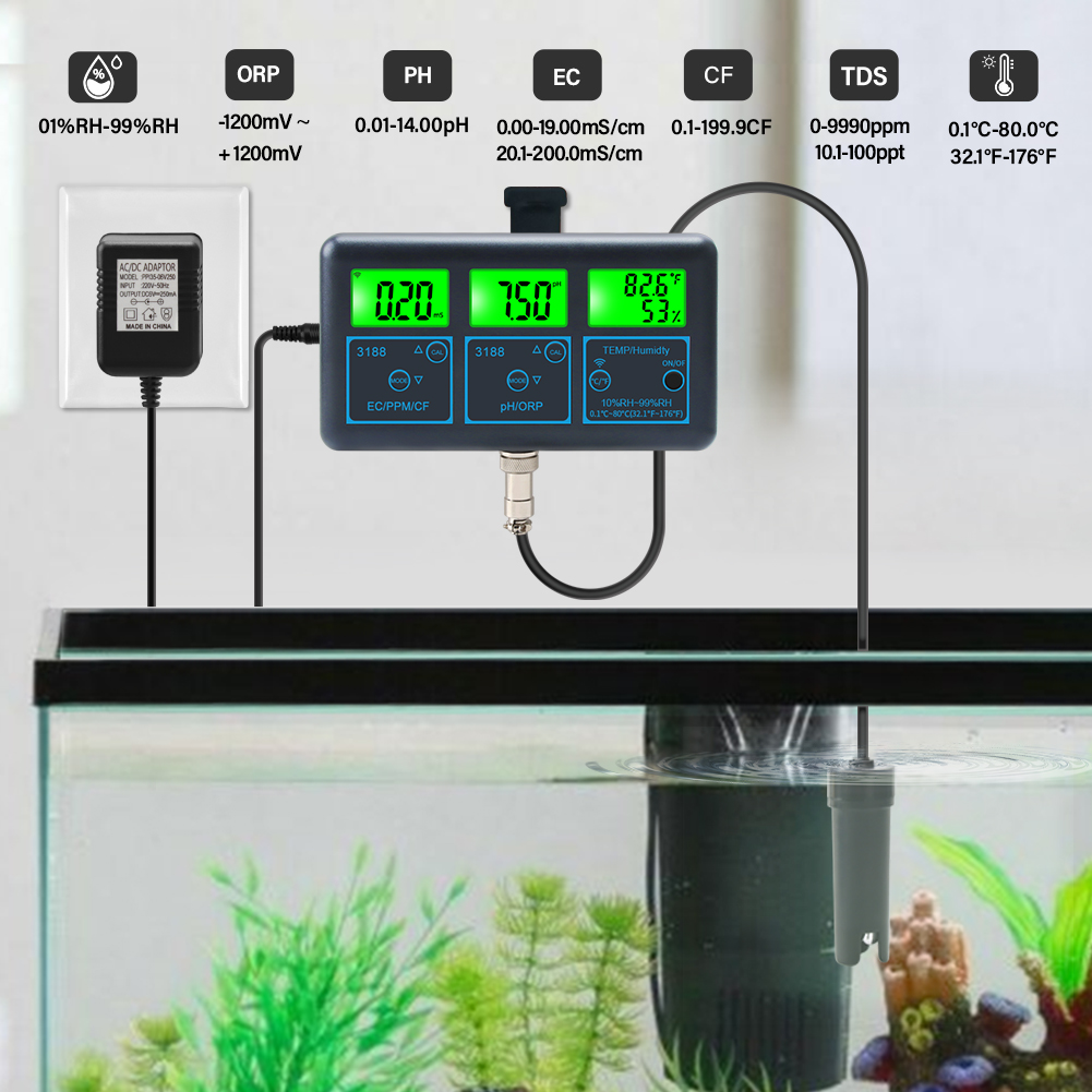 واي فاي مقياس درجة الحموضة درج - مراجعة Ph Ec Meter Hydroponic وسعره