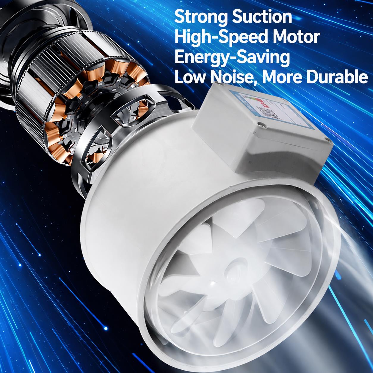 مروحة أنبوبية 8 بوصة 220 فولت  - مراجعة Inline Duct Fan 8 Inch وسعره