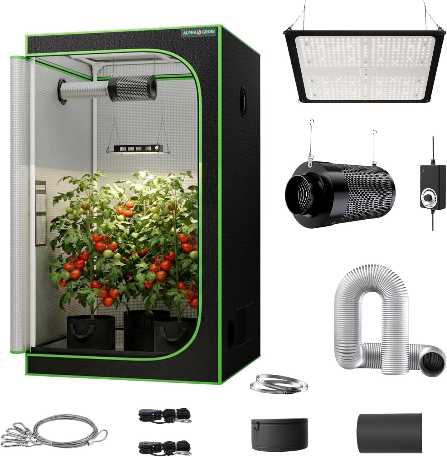 مجموعة كاملة لخيمة الزراعة 4x4 - مراجعة Grow Tent 4X4 Mylar وسعره
