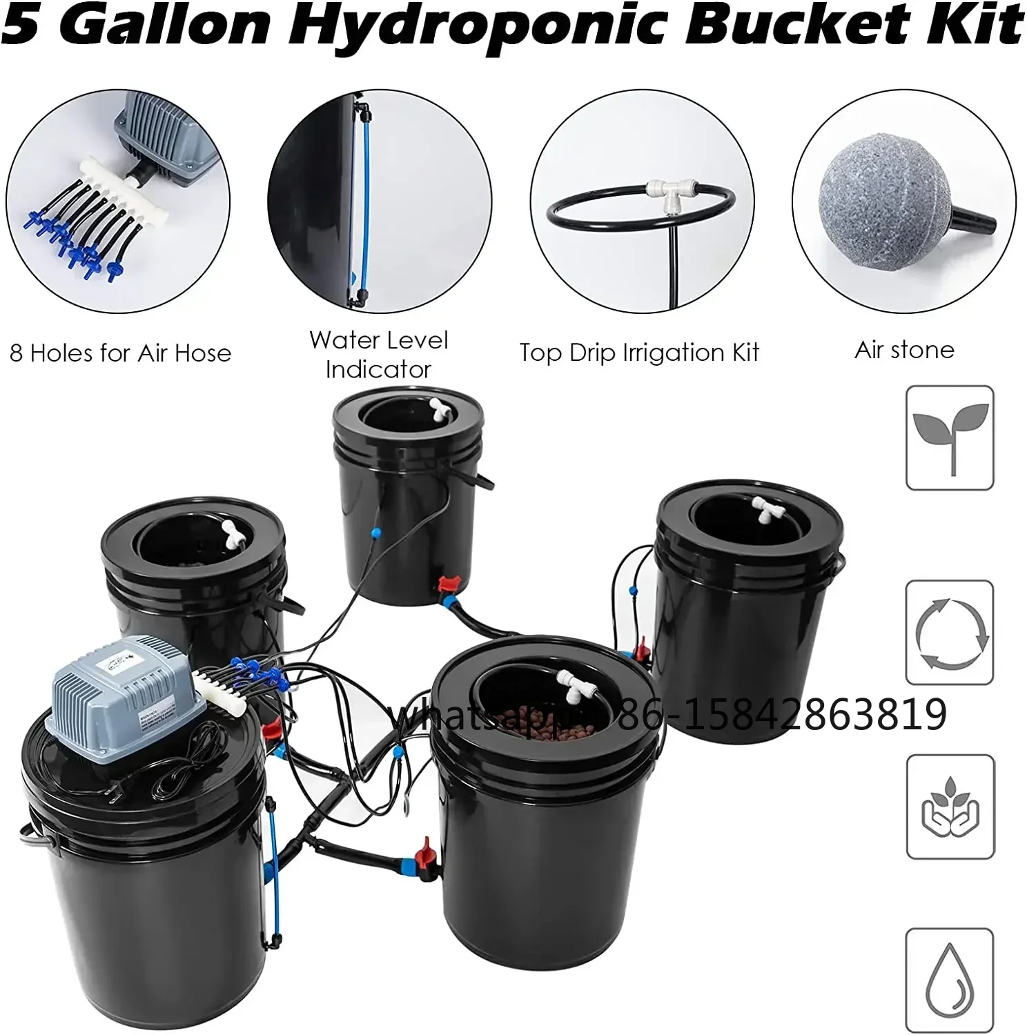 نظام زراعة مائي جديد بتقنية De - مراجعة Dwc Bucket System 5 Gallon وسعره