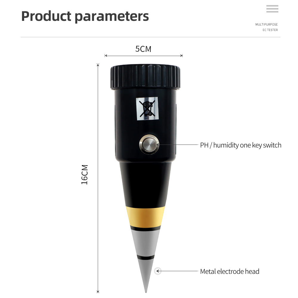 2 في 1 رطوبة التربة ومقياس درج - مراجعة Ph Ec Meter Hydroponic وسعره