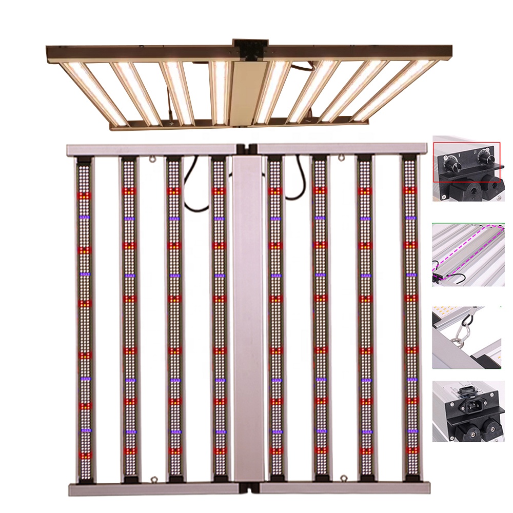 8 قضبان سامسونج عكس الضوء الما - مراجعة Led Grow Light 1000W Full Spectrum وسعره