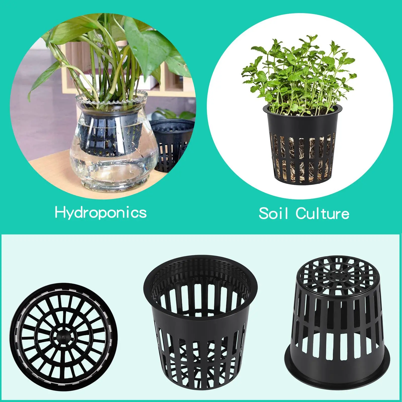 10 قطعة 3 بوصة أكواب الزراعة ا - مراجعة Hydroponic Net Pots 3 Inch وسعره