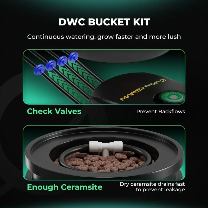 مجموعة نظام الزراعة المائية ال - مراجعة Dwc Bucket System 5 Gallon وسعره