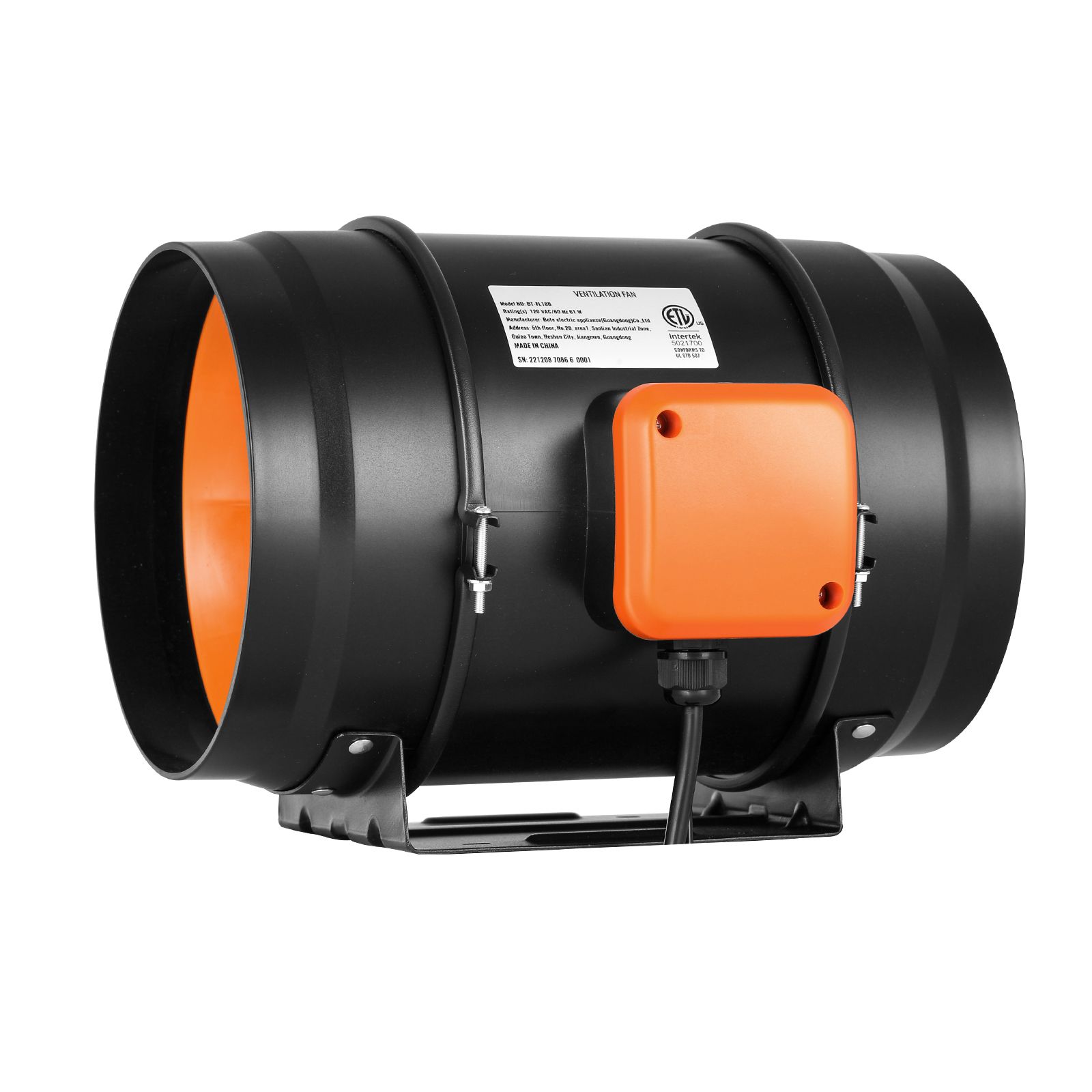 مروحة أنبوبية مدمجة، 8 بوصات،  - مراجعة Inline Duct Fan 8 Inch وسعره