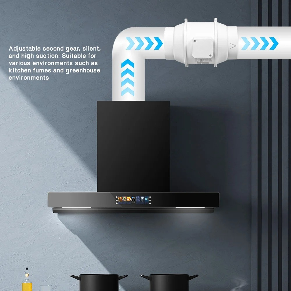 KCvents 4/6/8 بوصة مروحة تهوية - مراجعة Inline Duct Fan 8 Inch وسعره