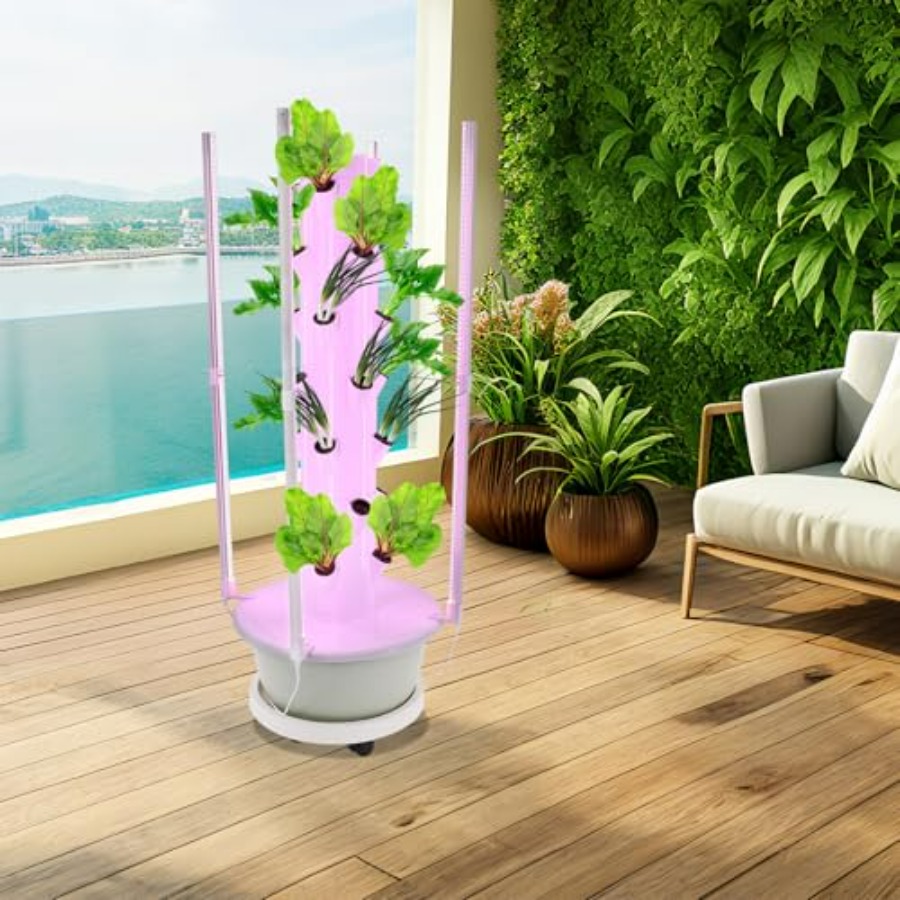 برج زراعة مائي للحدائق الداخلي - مراجعة Hydroponic Tower Garden وسعره