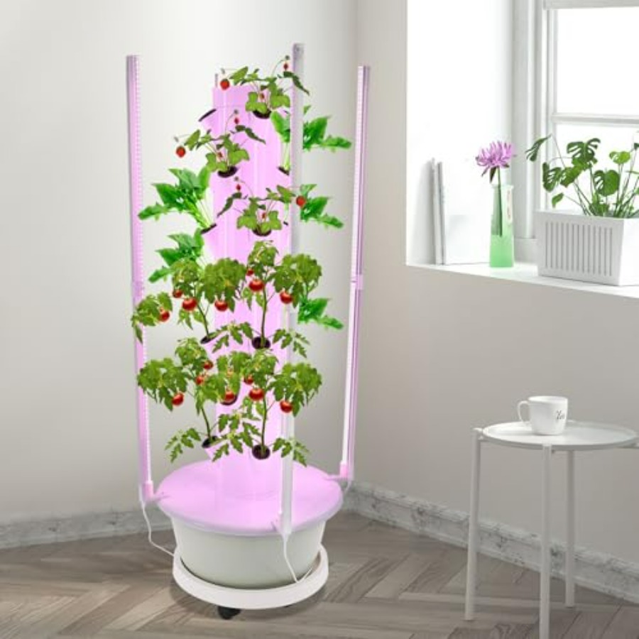 برج زراعة مائي للحدائق الداخلي - مراجعة Hydroponic Tower Garden وسعره